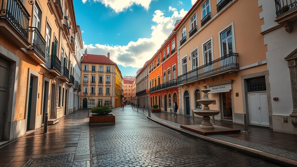 quiet uncrowded city exploration