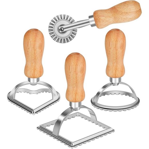 TACGEA Ravioli Stamp Maker Cutter Set (4 Pieces)