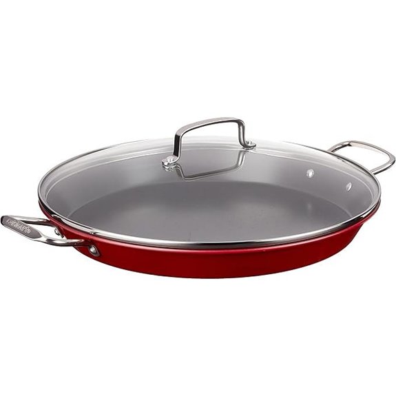 Cuisinart ASP-38CR 15-Inch Paella Pan With Lid Red