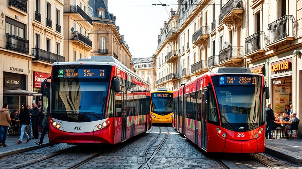 regional transit options in french cities