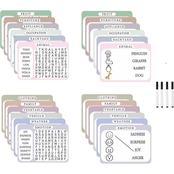 Reusable Word Search Cards for Seniors