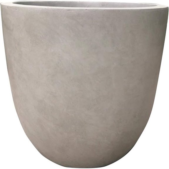 Kante 18 Round Concrete Planter with Drainage