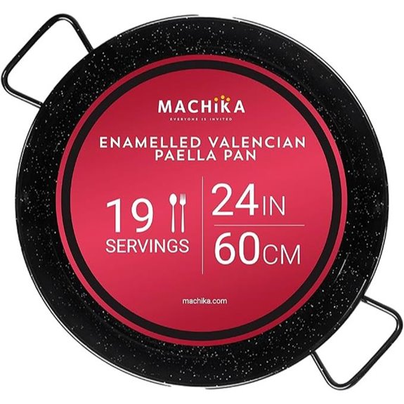 Machika Enamel Paella Pan – 24-Inch Rust-Proof Skillet