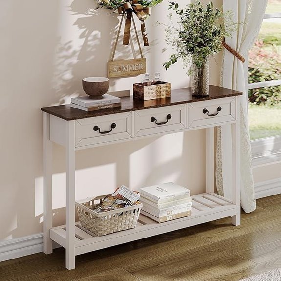 ChooChoo 47 Rustic Farmhouse Console Table
