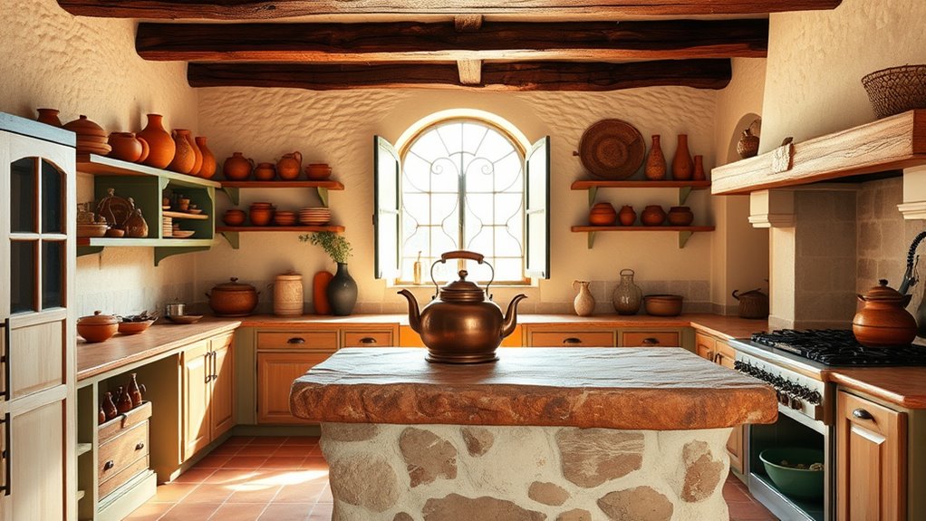 rustic natural material accents