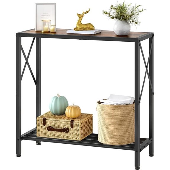 Tajsoon 28.3 Rustic 2-Tier Entryway Table