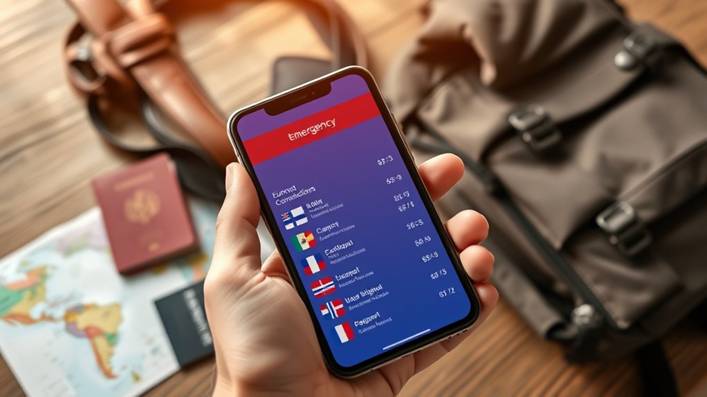 save emergency contact numbers