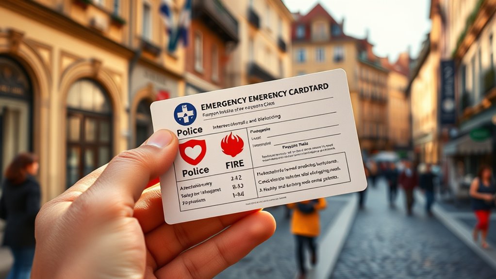 save emergency numbers beforehand