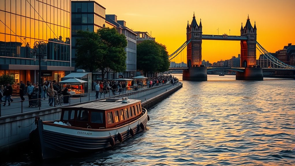 scenic thames river walk