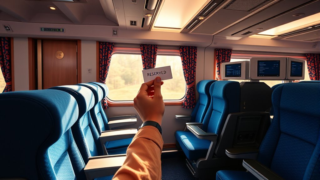 seat reservations are often required