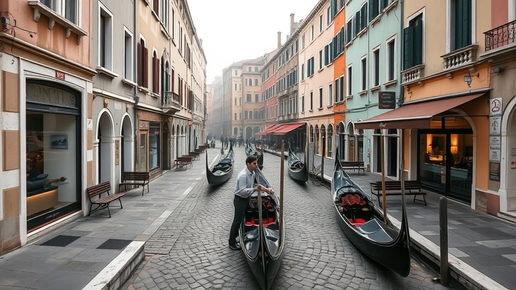 serene city empty streets