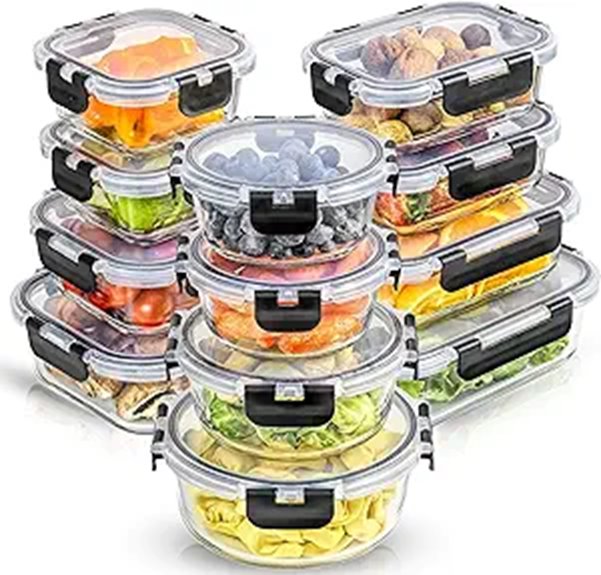 JoyJolt 24pc Borosilicate Glass Storage Containers