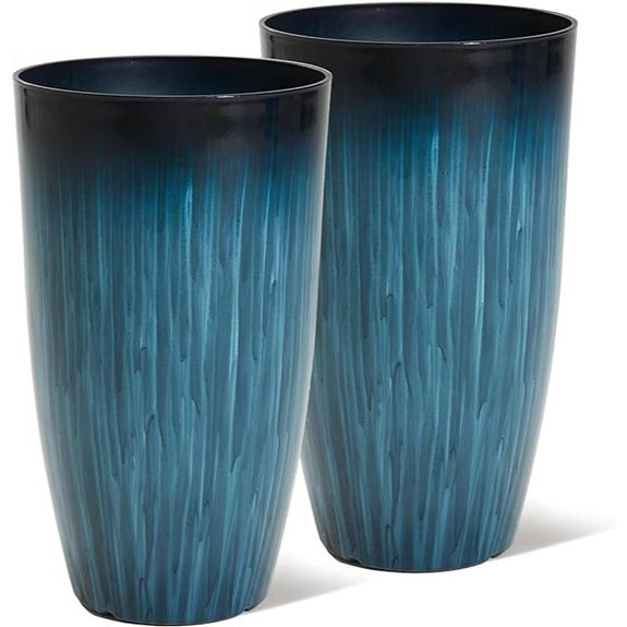 Worth Garden 23.5 Plastic Planters Set of 2