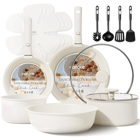 CAROTE 17pcs Nonstick Pots and Pans Set