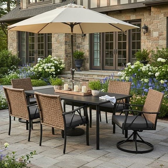 7-Piece Patio Dining Set with Chairs and Table