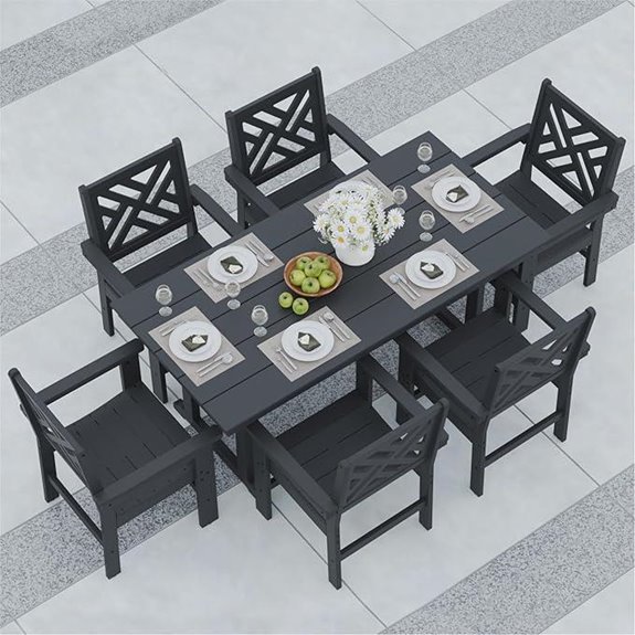 7-Piece All-Weather Outdoor Dining Set with Umbrella