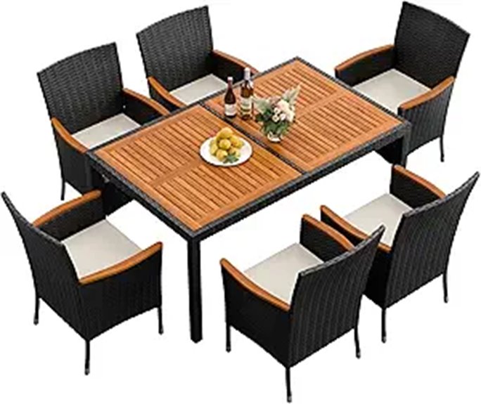 Flamaker 7-Piece Outdoor Patio Dining Set