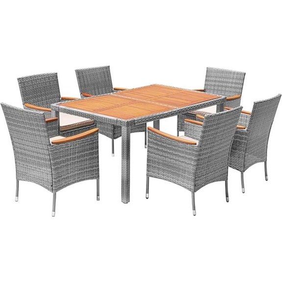 Devoko 7-Piece Patio Dining Set with Cushions