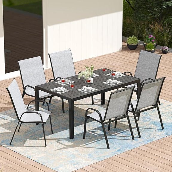 PIZZELLO 7-Piece Outdoor Dining Set with Chairs