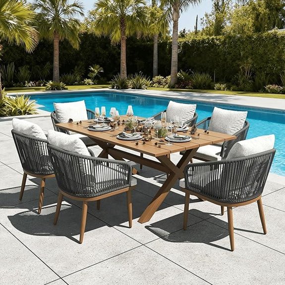 LayinSun 7-Piece Outdoor Patio Dining Set
