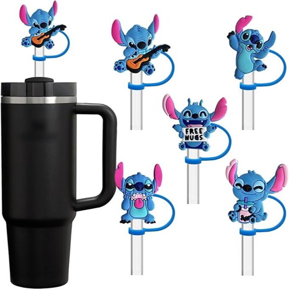 5 Pack Silicone Straw Toppers for Stanley Cups