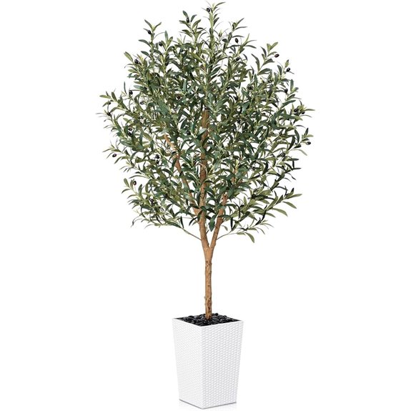 Artificial Olive Tree 6FT with Real Wood Trunk