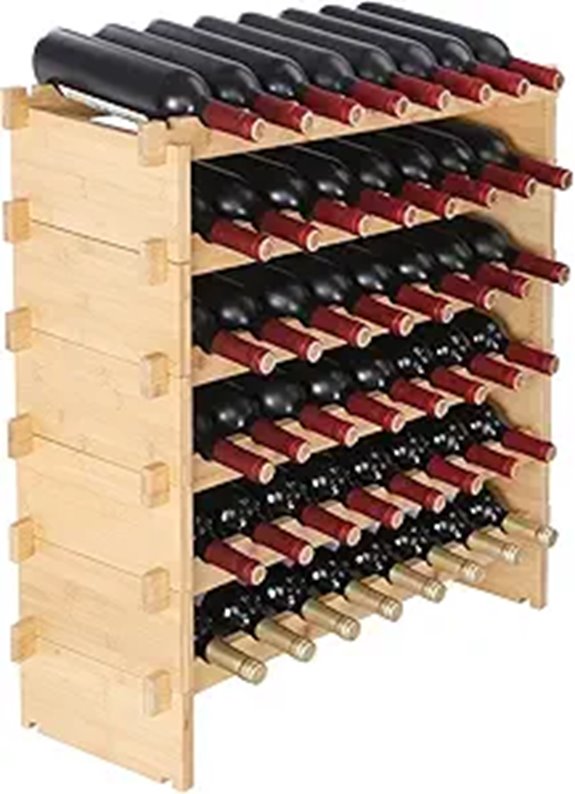 Vevor 6-Tier Bamboo Wine Rack Storage Shelf