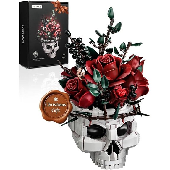 iATOM Skull Roses Building Set for Decor