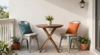 small balcony outdoor dining