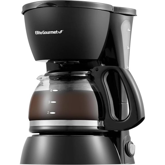 Elite Gourmet 4-Cup Drip Coffee Maker