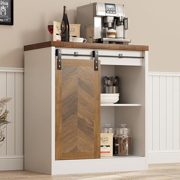 Catrimown Farmhouse Small Coffee Bar Cabinet