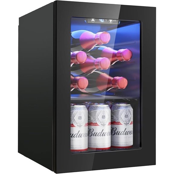 Compact Beverage Refrigerator with Adjustable Shelves