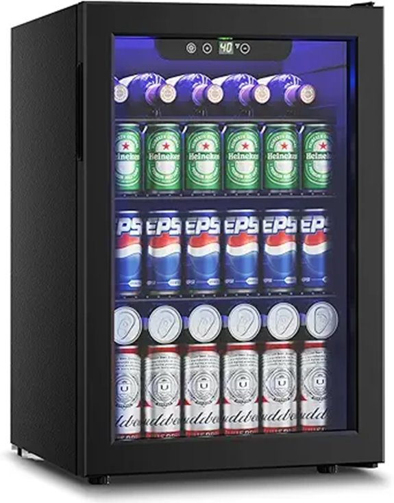 26-Bottle Mini Wine Cooler with Glass Door