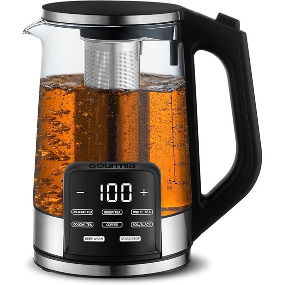 Gourmia Programmable Glass Kettle with Touch Display