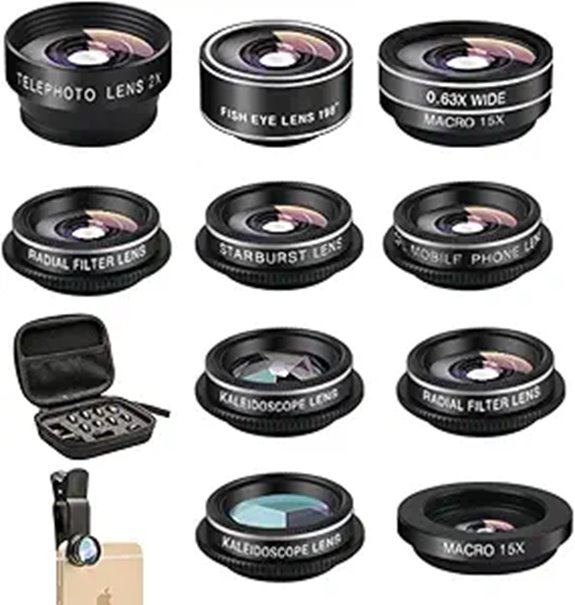 Phone Camera Lens Kit with 11 Lenses for Smartphones