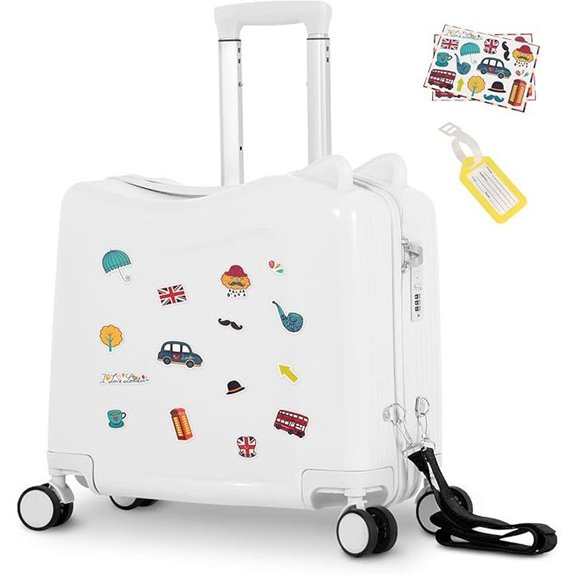 Smilesun 20 Kid's Ride-On Luggage with Spinner Wheels