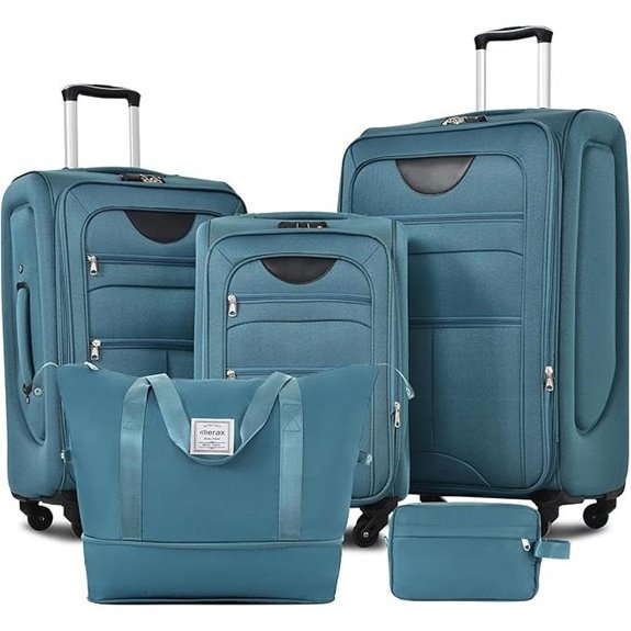 Merax 3-Piece Softside Luggage Set with Spinner Wheels