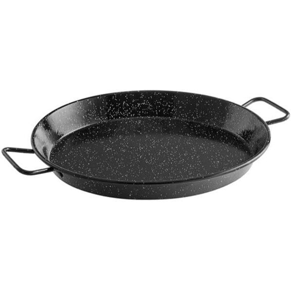 14-Inch Enamel Carbon Steel Paella Pan from Spain
