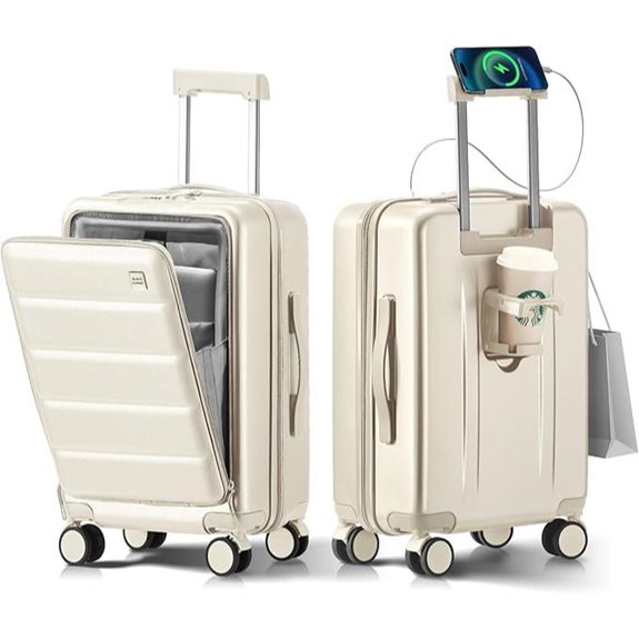 20-In Carry-On Luggage with Spinner Wheels and TSA Lock