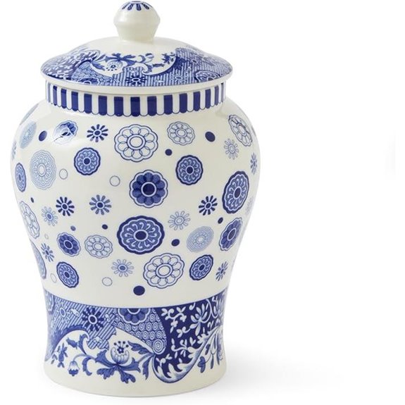 Spode Blue Italian Brocato Ginger Jar