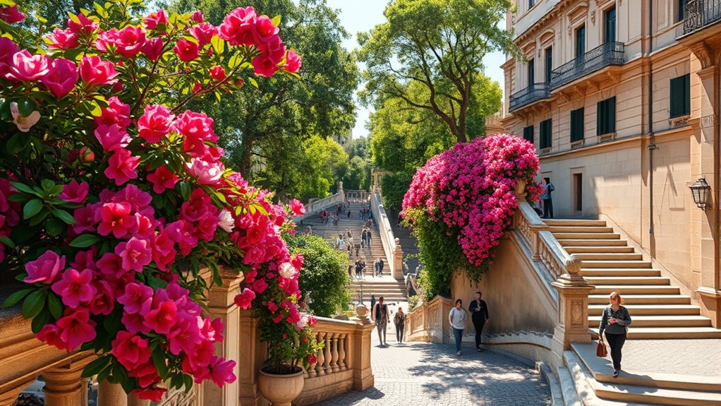 spring azaleas blooming vibrantly