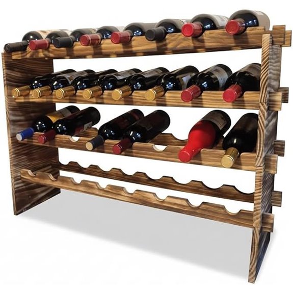 stackable 32 bottle wine rack