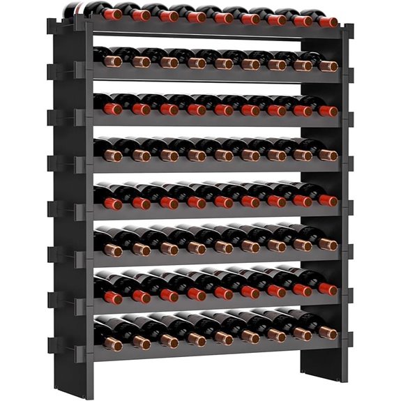 stackable bamboo wine rack