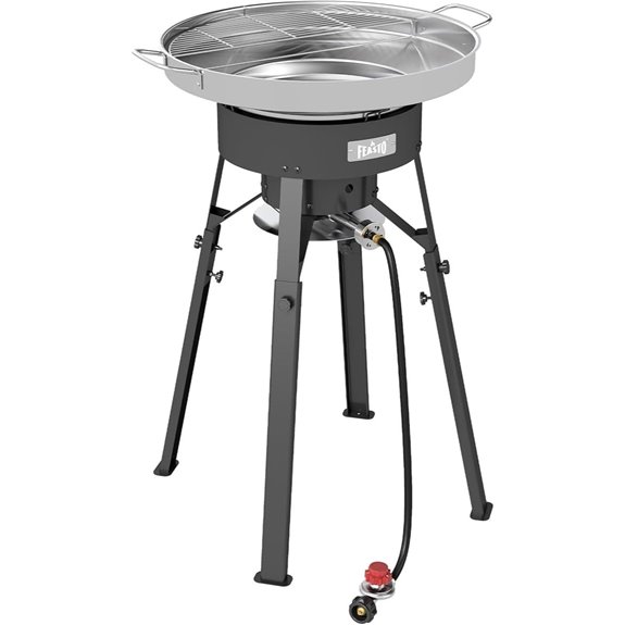 23 Stainless Steel Comal Set with Burner and Stand