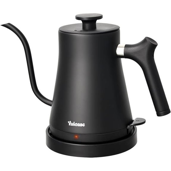 YUIOASE Electric Gooseneck Kettle 1L Stainless Steel