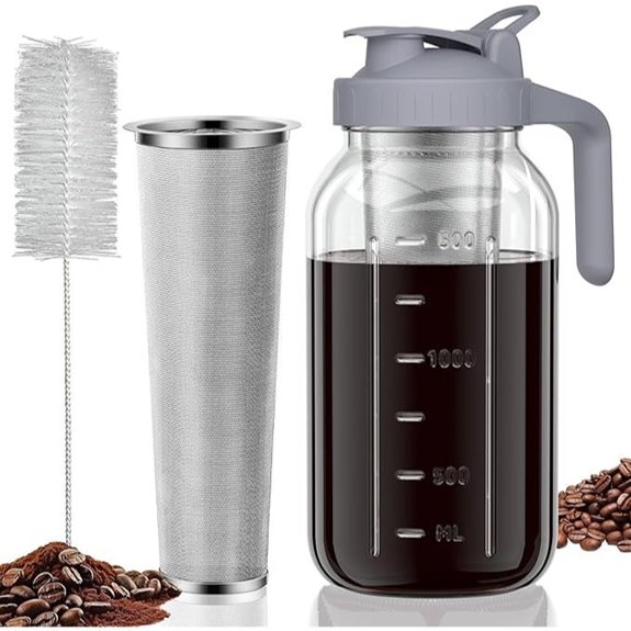 Cold Brew Coffee Maker Jar with Stainless Steel Filter
