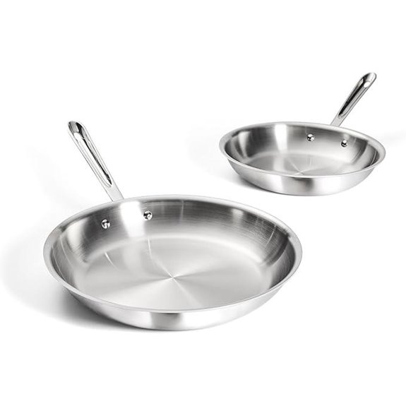 stainless steel fry pan set
