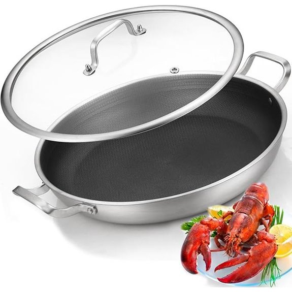 Tri-Ply 14.5 Stainless Steel Paella Pan