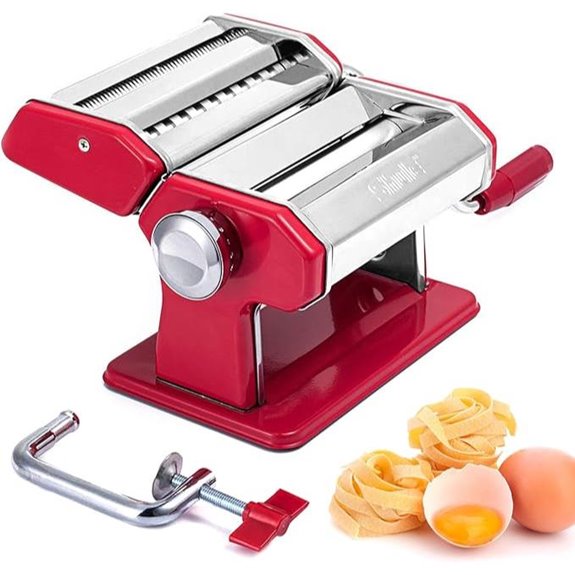 Stainless Steel Pasta Maker with Cutter and Roller