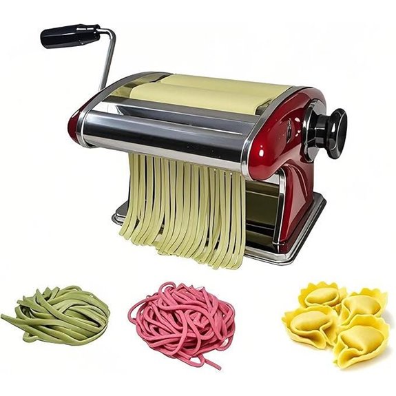 Stainless Steel Hand Crank Pasta Maker with Blades